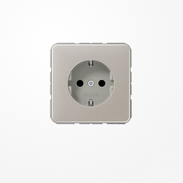 Jung CD1520PT SCHUKO-Steckdose, 16 A 250 V ~, Aluminium eloxiert, Serie CD, platin