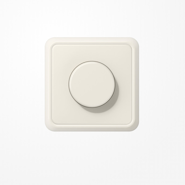 Jung CD5544.03V Drehdimmer LED mit Dreh-Ausschalter, mit Rahmen, Serie CD, weiß
