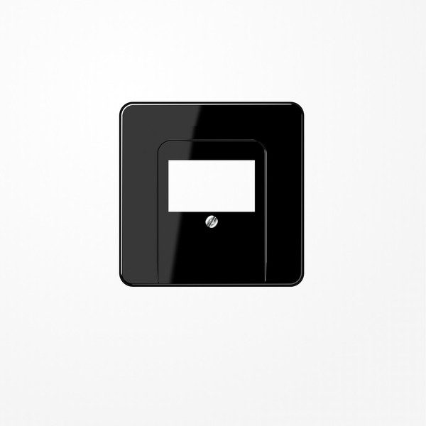 Jung CD569TSW Abdeckung für TAE-Anschlussdosen 1fach, Thermoplast, Serie CD, schwarz