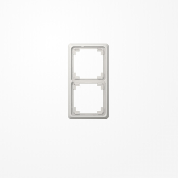 Jung CDP582LG Rahmen 2fach, senkrechte und waagerechte Montage, Duroplast, CD PLUS, lichtgrau