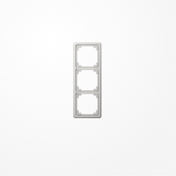 Jung CDP583LG Rahmen 3fach, senkrechte und waagerechte Montage, Duroplast, CD PLUS, lichtgrau