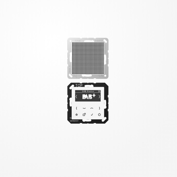 Jung DABA1WW Smart Radio DAB+, Set Mono, Serie AS/A, alpinweiß