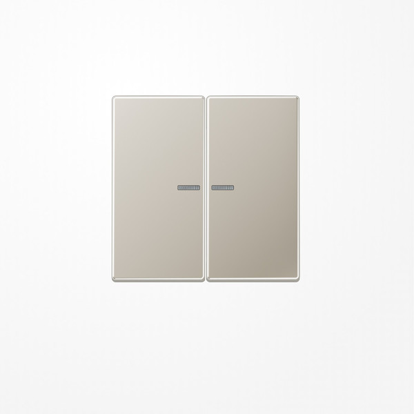 Jung ES102KO5 Wippe mit Lichtleiter für Taster 2fach, F10, Serie LS, Edelstahl