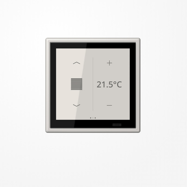 Jung LS459D1SLG KNX Raumcontroller LS TOUCH mit Rahmen LS 990, Secure, lichtgrau