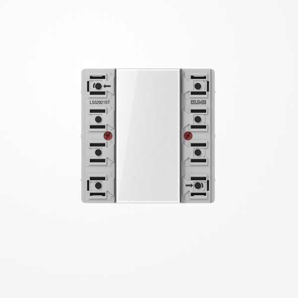 Jung LS52921ST KNX Tastsensor-Modul Universal, 2fach, F50, Serie LS, Secure