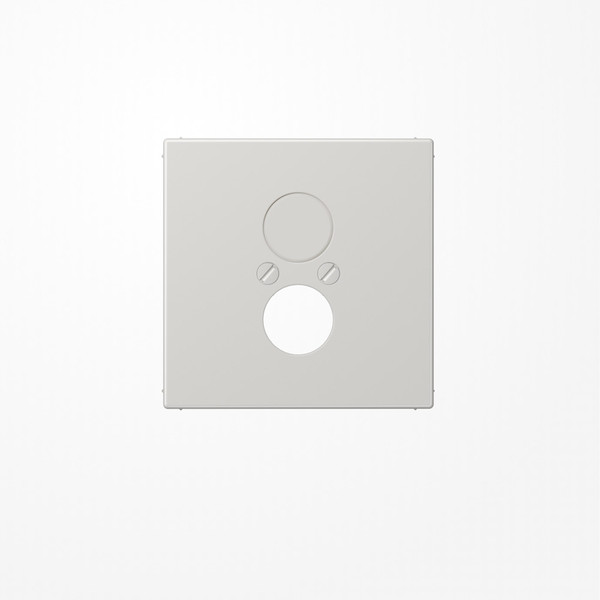 Jung LS962LG Abdeckung für 2 Rundsteckverbinder bis 18,5mm Ø  2fach, Duroplast, Serie LS, lichtgrau