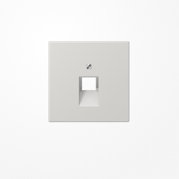 Jung LS969-1UALG Abdeckung für IAE/UAE-Anschlussdosen 1x8-polig, Thermoplast, Serie LS, lichtgrau