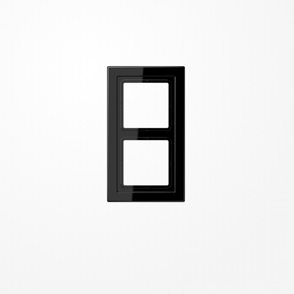 Jung LSD982SW Rahmen 2fach, senkrechte und waagerechte Montage, Duroplast, LS-DESIGN, schwarz
