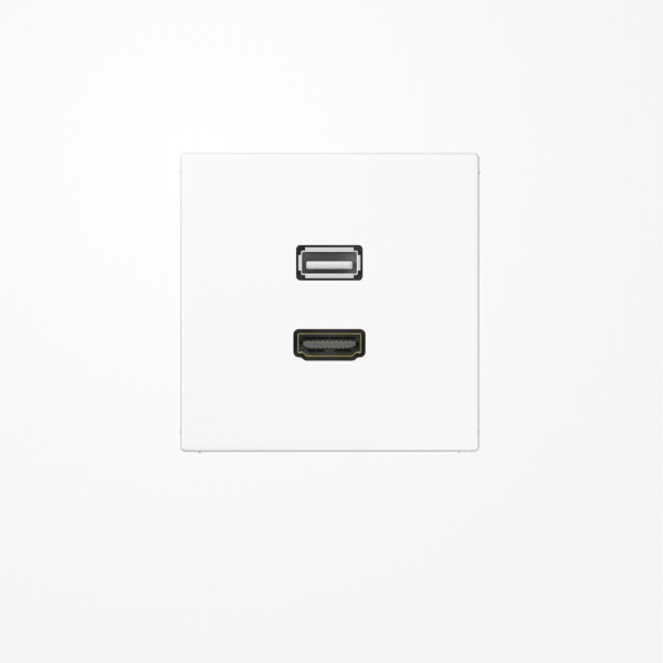 Jung MALS1163WW HDMI, USB2Punkt0, MultimediaAnschlussystem HDMI / USB 2.0, Serie LS, alpinweiß