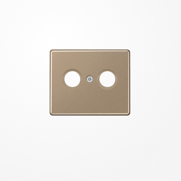 Jung SL561TVGB Abdeckung für Antennendosen 1fach, Aluminium lackiert, Serie SL, gold-bronze