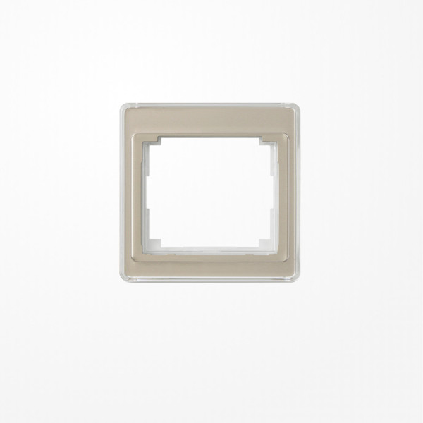 Jung SL581GB Rahmen 1fach, senkrechte Montage, Acrylglas, SL 500, gold-bronze