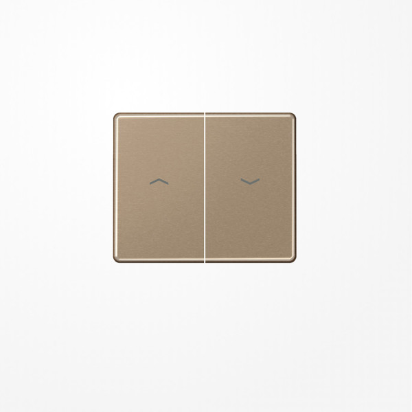 Jung SL595PGB Wippe, mit Pfeilsymbolen, Aluminium lackiert, Serie SL, gold-bronze