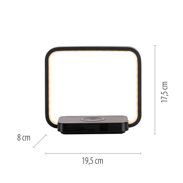 JUST LIGHT OMARI LED Tischleuchte Warmweiss Dimmbar 2,5W schwarz 11019-18