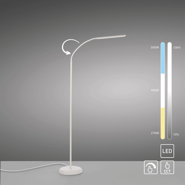 JUST LIGHT ELLY LED Stehleuchte CCT Dimmbar 6W weiss 11031-16