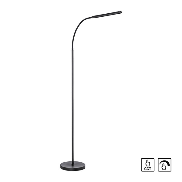 JUST LIGHT ELLY LED Stehleuchte CCT Dimmbar 6W schwarz 11031-18