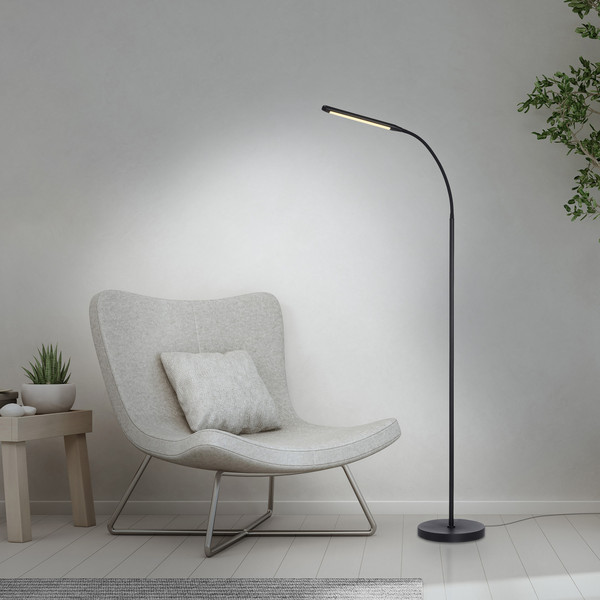 JUST LIGHT ELLY LED Stehleuchte CCT Dimmbar 6W schwarz 11031-18