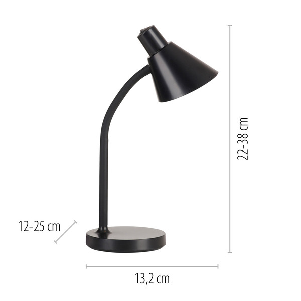 JUST LIGHT PIXIE LED Tischleuchte Warmweiss 4,5W schwarz 11248-18