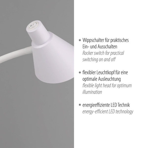 JUST LIGHT PIXIE LED Stehleuchte Warmweiss 4,5W weiss 11249-16