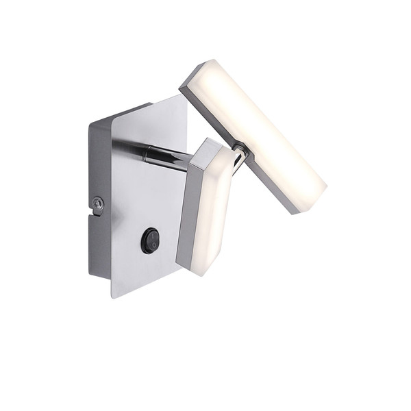 JUST LIGHT RICO LED Wandleuchte Warmweiss 4W 2-fach stahl 11276-55