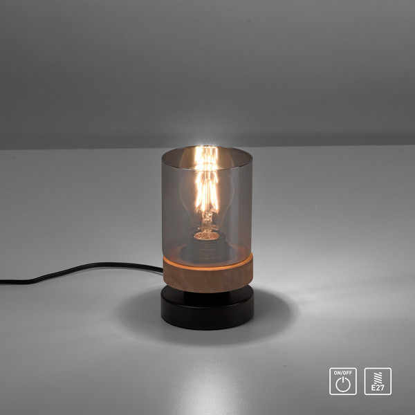 JUST LIGHT PASQUAL Tischleuchte E27 max.40W schwarz 11310-18
