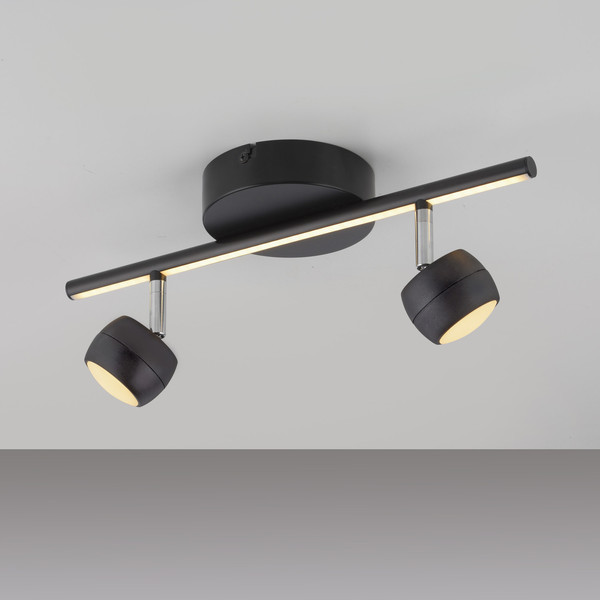 JUST LIGHT JARIK LED Deckenleuchte Warmweiss 7,4W 3-fach schwarz 11401-18