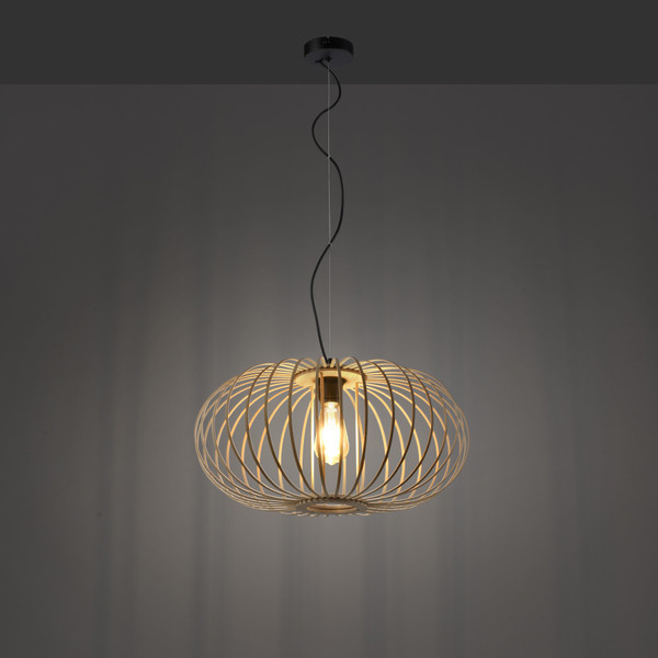 JUST LIGHT RACOON Pendelleuchte E27 max. 40W Holz-natur 11409-79