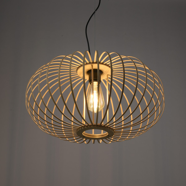 JUST LIGHT RACOON Pendelleuchte E27 max. 40W Holz-natur 11409-79