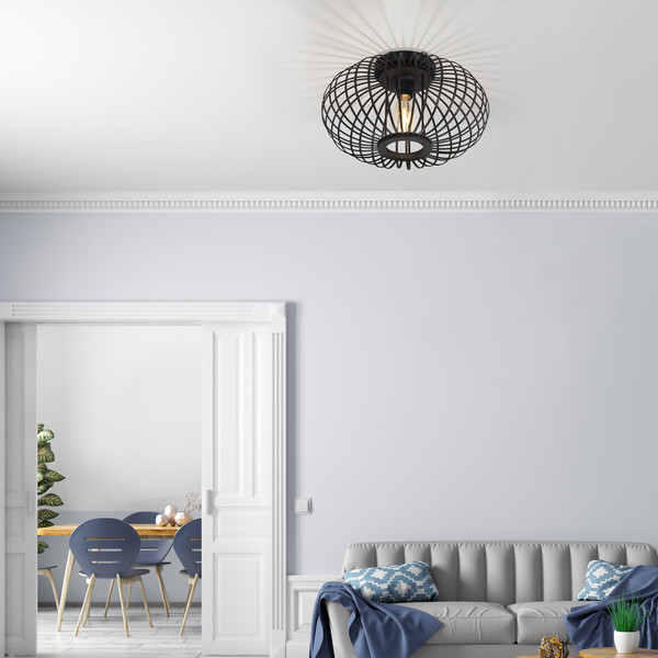 JUST LIGHT RACOON Deckenleuchte E27 max. 40W schwarz 11410-18