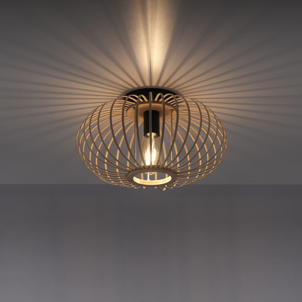 JUST LIGHT RACOON Deckenleuchte E27 max. 40W Holz-natur 11410-79