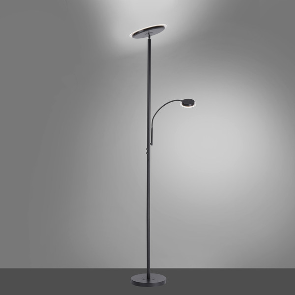 JUST LIGHT HANS LED Stehleuchte Warmweiss Dimmbar 25,5W 2-fach schwarz 11709-18