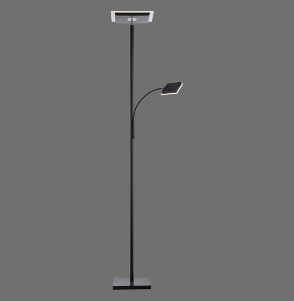 JUST LIGHT HANS LED Stehleuchte Warmweiss Dimmbar 25,5W 2-fach schwarz 11710-18