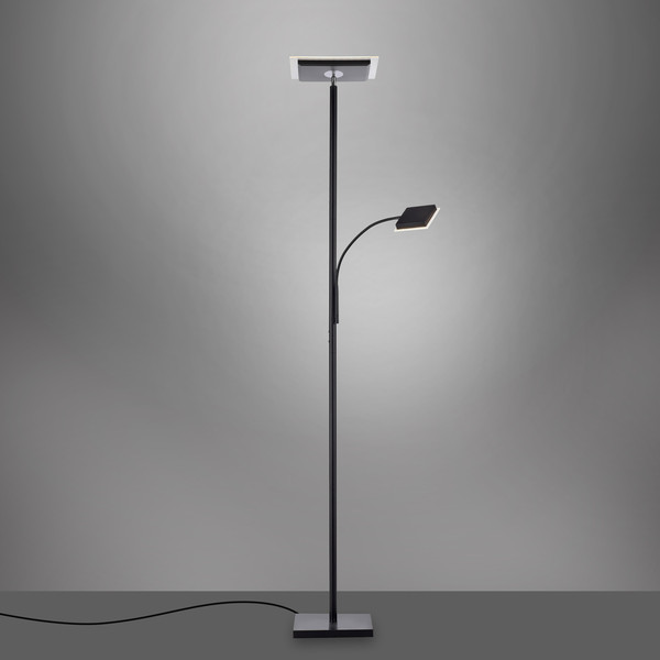 JUST LIGHT HANS LED Stehleuchte Warmweiss Dimmbar 25,5W 2-fach schwarz 11710-18