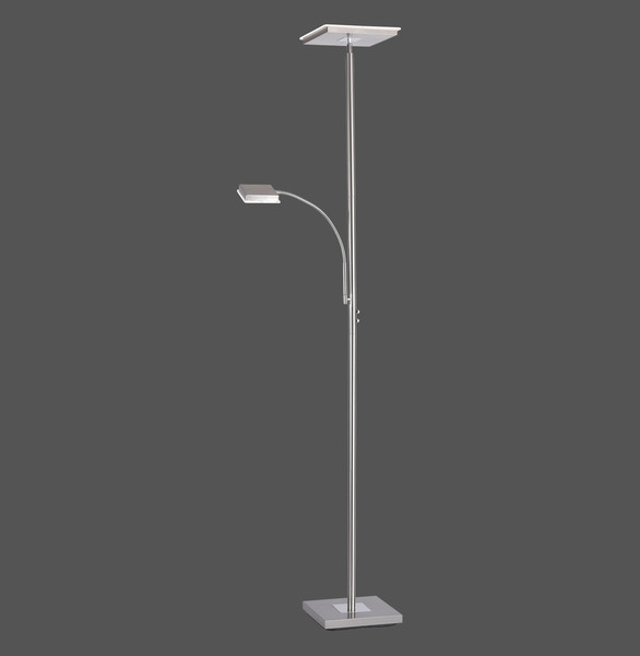 JUST LIGHT HANS LED Stehleuchte Warmweiss Dimmbar 25,5W 2-fach stahl 11710-55