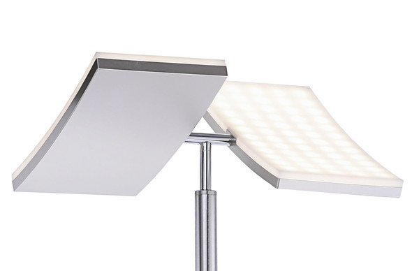 JUST LIGHT RUBEN LED Stehleuchte Warmweiss Dimmbar 5W 2-fach stahl 11725-55