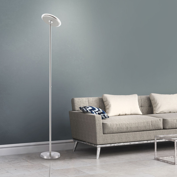 JUST LIGHT HANS LED Stehleuchte Warmweiss Dimmbar 22W stahl 11729-55