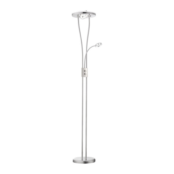 JUST LIGHT HELIA LED Stehleuchte Warmweiss Dimmbar 20,6W 2-fach stahl 11778-55