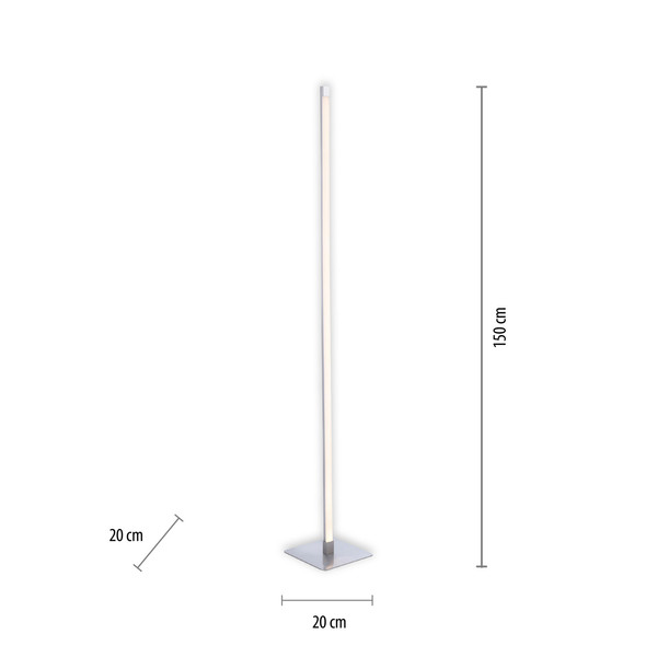 JUST LIGHT BELLA LED Stehleuchte Warmweiss Dimmbar 11W stahl 11785-55