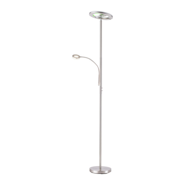JUST LIGHT LOLAsmart-ROCCO LED Stehleuchte CCT Dimmbar 25,5W 2-fach stahl 11858-55