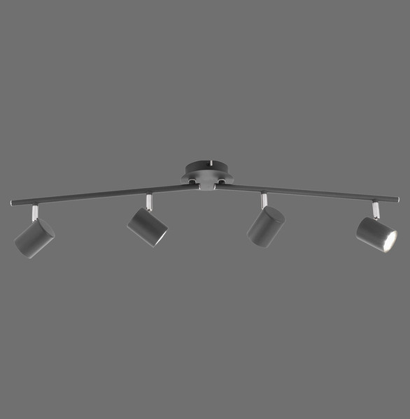 JUST LIGHT TARIK Deckenleuchte GU10 Warmweiss max.18W 4-fach anthrazit 11944-13