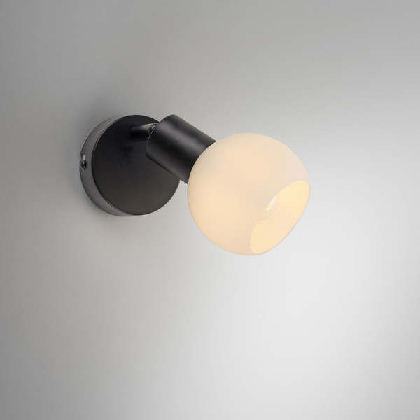 JUST LIGHT LOKI Wand- und Deckenleuchte E14 Warmweiss max.5W schwarz 12150-18
