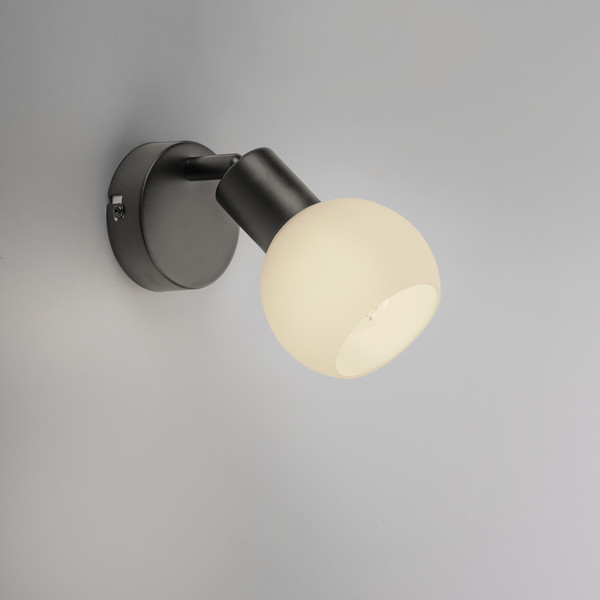 JUST LIGHT LOKI Wand- und Deckenleuchte E14 Warmweiss max.5W schwarz 12150-18
