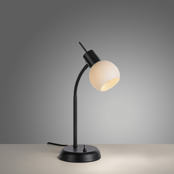 JUST LIGHT LOKI Tischleuchte E14 Warmweiss max.5W schwarz 12156-18