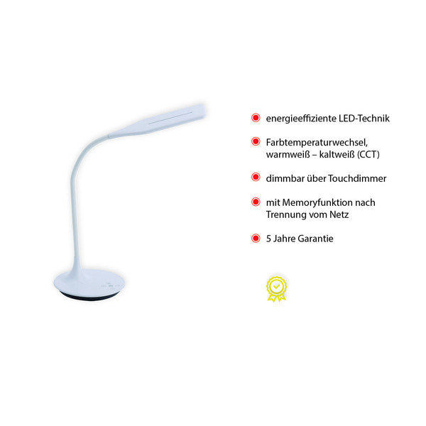 JUST LIGHT RAFAEL LED Tischleuchte CCT Dimmbar 5W weiss 13061-16
