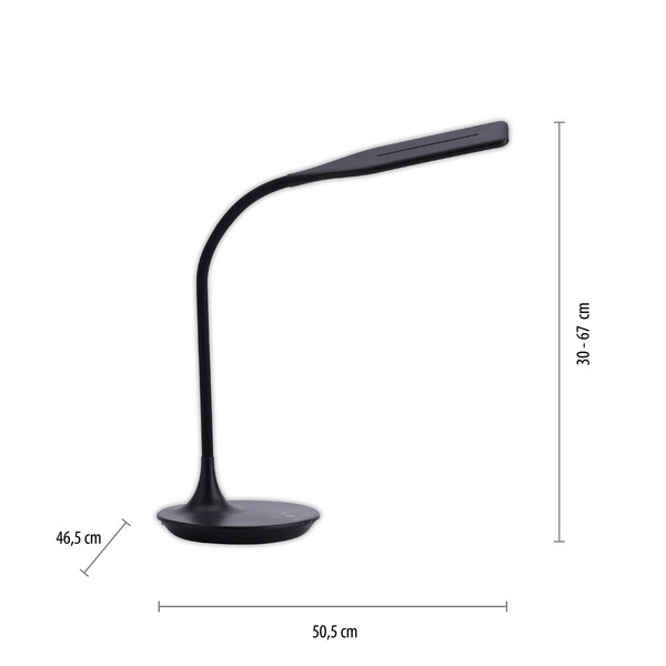 JUST LIGHT RAFAEL LED Tischleuchte CCT Dimmbar 5W schwarz 13061-18