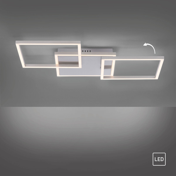 JUST LIGHT IVEN LED Deckenleuchte Warmweiss 21W 3-fach stahl 14003-55