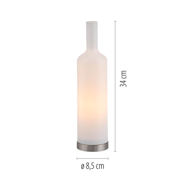 JUST LIGHT BOTTLE Tischleuchte E14 max. 25W weiss 14006-16