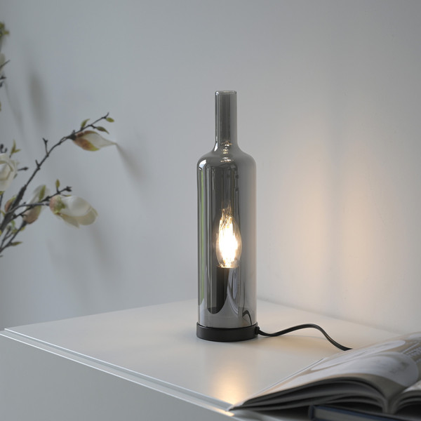 JUST LIGHT BOTTLE Tischleuchte E14 max. 25W rauchfarben 14006-25