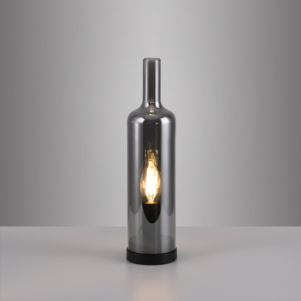 JUST LIGHT BOTTLE Tischleuchte E14 max. 25W rauchfarben 14006-25
