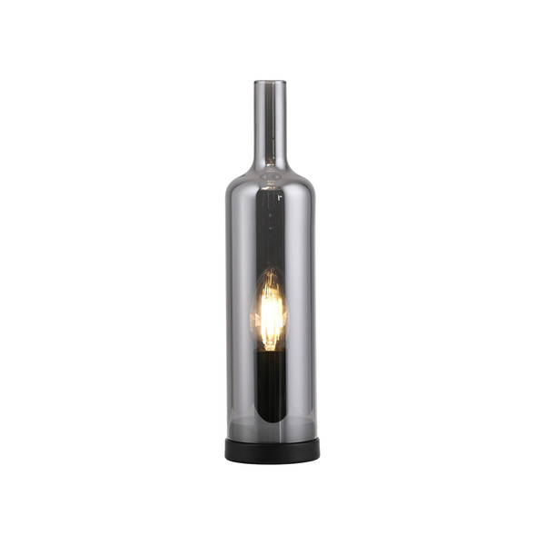 JUST LIGHT BOTTLE Tischleuchte E14 max. 25W rauchfarben 14006-25
