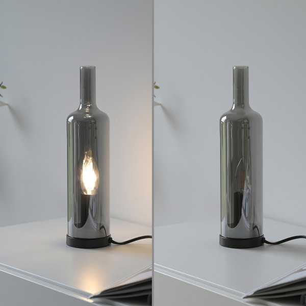 JUST LIGHT BOTTLE Tischleuchte E14 max. 25W rauchfarben 14006-25